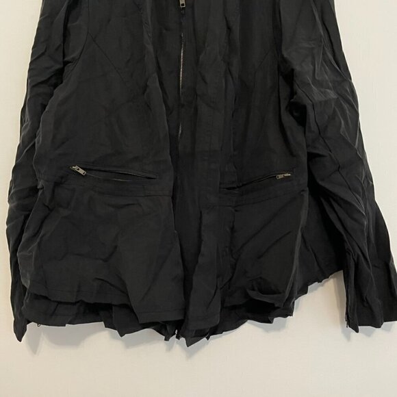TORRID 4 Plus Size Black Peplum Jacket Solid Black Full Zip Lightweight Spring - Picture 8 of 16